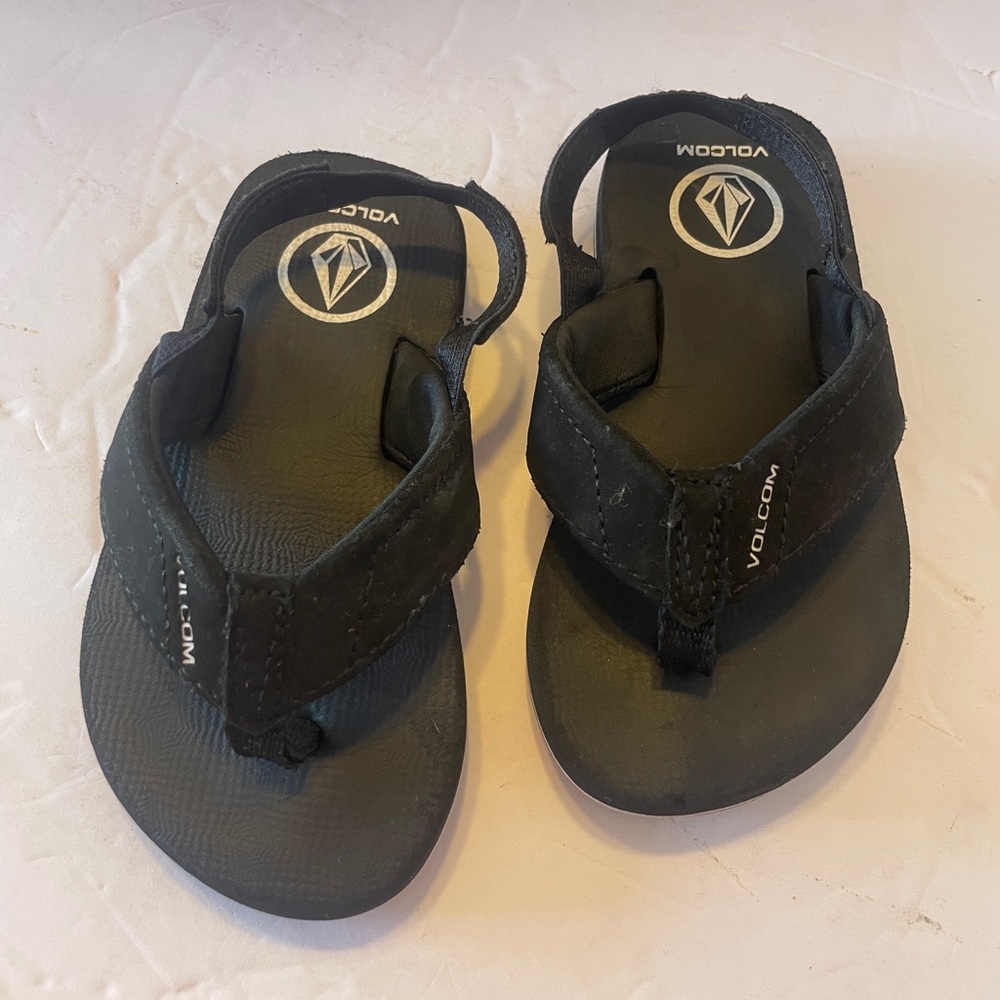 Volcom Black Flip Flops